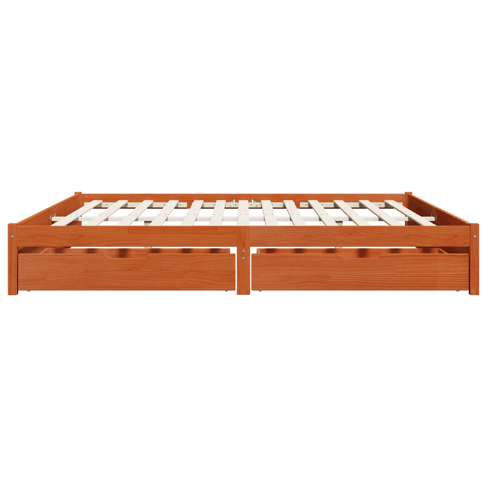 Σκελετός Κρεβατιού Κερωτό καφέ 180 x 200 cm Στερεό ξύλο πεύκου