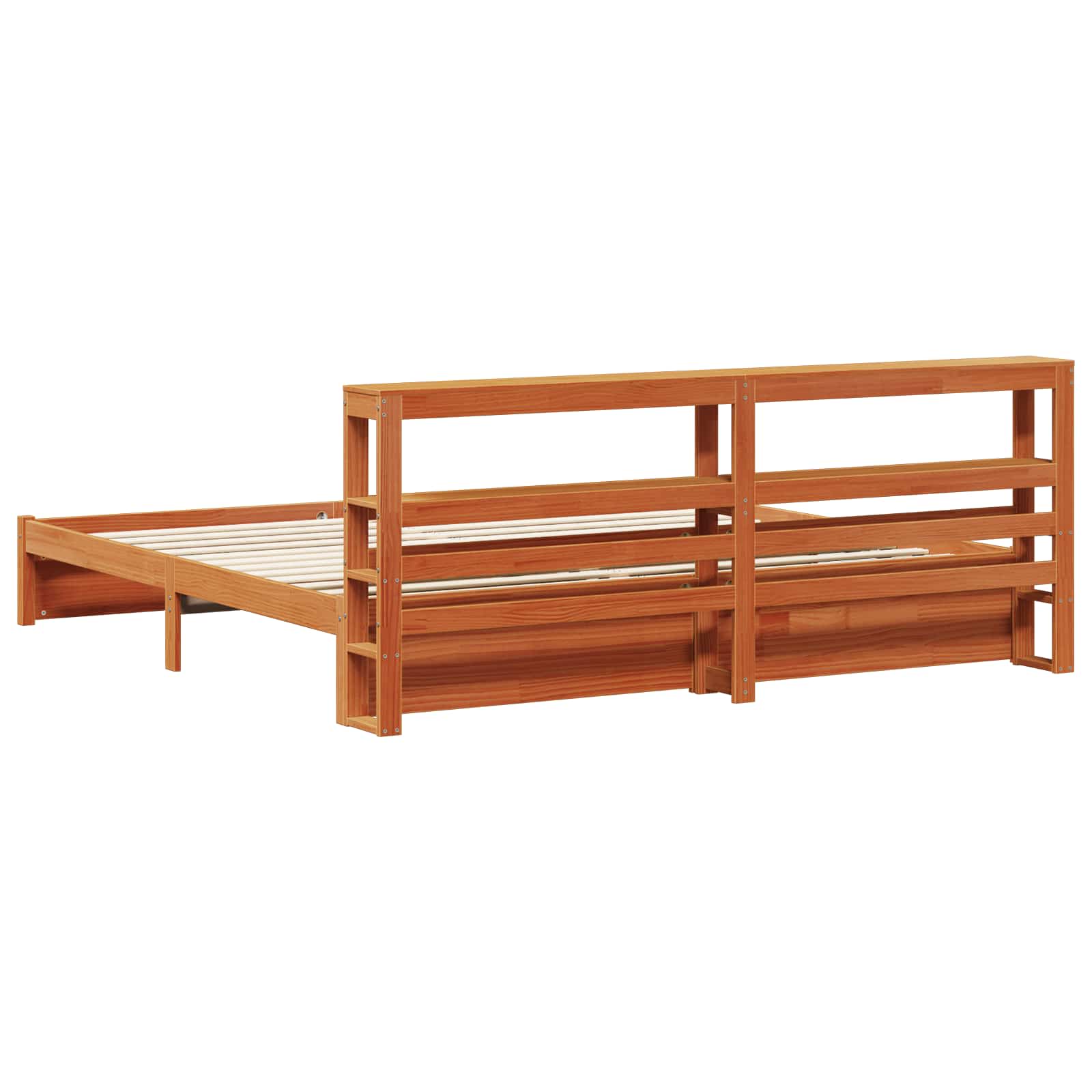 Σκελετός Κρεβατιού Κερωτό καφέ 180 x 200 cm Στερεό ξύλο πεύκου