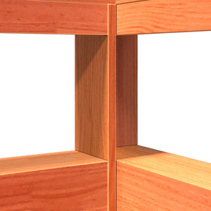 Κρεβάτι Βιβλιοθήκης 2 pcs Κερωτό καφέ 200 x 160 εκατοστά - Pakobazaar