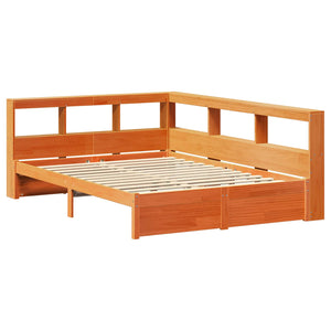 Κρεβάτι Βιβλιοθήκης 2 pcs Κερωτό καφέ 200 x 160 εκατοστά - Pakobazaar