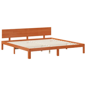 Σκελετός Κρεβατιού Κερωτό καφέ 180 x 200 cm Στερεό ξύλο πεύκου - Pakobazaar
