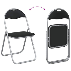 Πτυσσόμενη Καρέκλα 2 pcs Μαύρο και Γκρι 48 x 43,5 x 81 εκ. - Pakobazaar