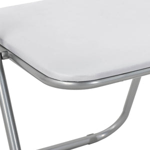 Πτυσσόμενη Καρέκλα 2 pcs Λευκό και Γκρι 48 x 43,5 x 81 εκ. - Pakobazaar