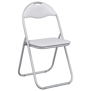 Πτυσσόμενη Καρέκλα 2 pcs Λευκό και Γκρι 48 x 43,5 x 81 εκ. - Pakobazaar