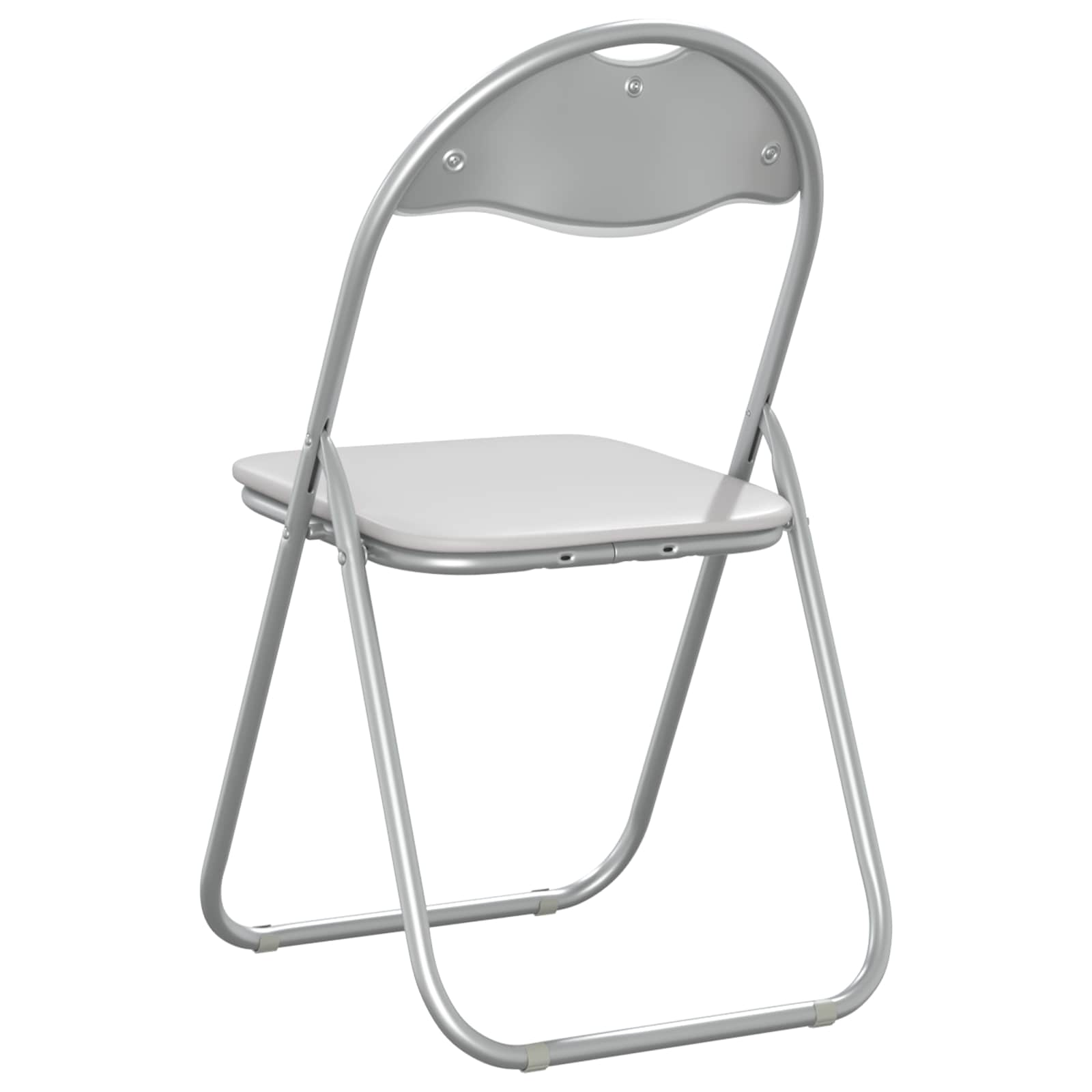 Πτυσσόμενη Καρέκλα 2 pcs Λευκό και Γκρι 48 x 43,5 x 81 εκ. - Pakobazaar