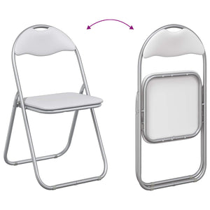 Πτυσσόμενη Καρέκλα 2 pcs Λευκό και Γκρι 48 x 43,5 x 81 εκ. - Pakobazaar