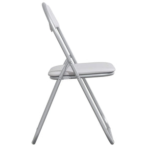 Πτυσσόμενη Καρέκλα 2 pcs Λευκό και Γκρι 48 x 43,5 x 81 εκ. - Pakobazaar