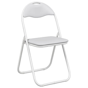 Πτυσσόμενη Καρέκλα 2 pcs Λευκό και Γκρι 48 x 43,5 x 81 εκ. - Pakobazaar