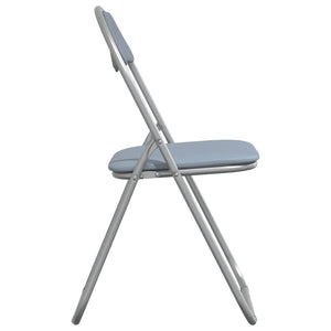 Πτυσσόμενη Καρέκλα 2 pcs Γκρι 48 x 43,5 x 81 εκ. Τεχνητό Δέρμα - Pakobazaar