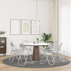 Πτυσσόμενη Καρέκλα 8 pcs Λευκό και Γκρι 48 x 43,5 x 81 εκ. - Pakobazaar