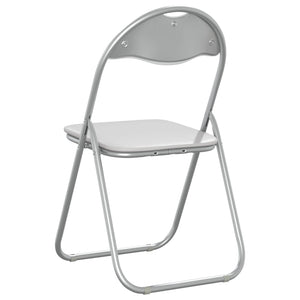 Πτυσσόμενη Καρέκλα 8 pcs Λευκό και Γκρι 48 x 43,5 x 81 εκ. - Pakobazaar