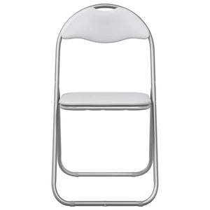 Πτυσσόμενη Καρέκλα 8 pcs Λευκό και Γκρι 48 x 43,5 x 81 εκ. - Pakobazaar