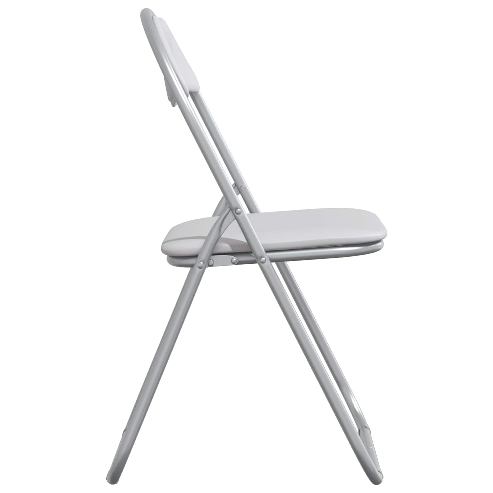 Πτυσσόμενη Καρέκλα 8 pcs Λευκό και Γκρι 48 x 43,5 x 81 εκ. - Pakobazaar