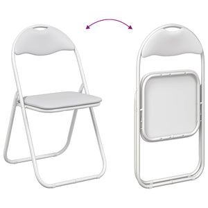 Πτυσσόμενη Καρέκλα 8 pcs Λευκός 48 x 43,5 x 81 εκ. - Pakobazaar