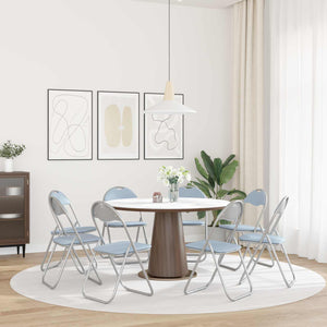 Πτυσσόμενη Καρέκλα 8 pcs Γκρι 48 x 43,5 x 81 εκ. Τεχνητό Δέρμα - Pakobazaar