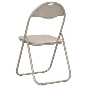 Πτυσσόμενη Καρέκλα 8 pcs Άμμος 48 x 43,5 x 81 εκ. Τεχνητό Δέρμα - Pakobazaar