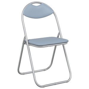 Σαλονάκι Τραπεζαρίας Αναδιπλούμενο 2 pcs Γκρι PVC ατσάλι - Pakobazaar