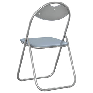 Σαλονάκι Τραπεζαρίας Αναδιπλούμενο 2 pcs Γκρι PVC ατσάλι - Pakobazaar
