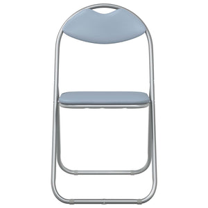 Σαλονάκι Τραπεζαρίας Αναδιπλούμενο 2 pcs Γκρι PVC ατσάλι - Pakobazaar