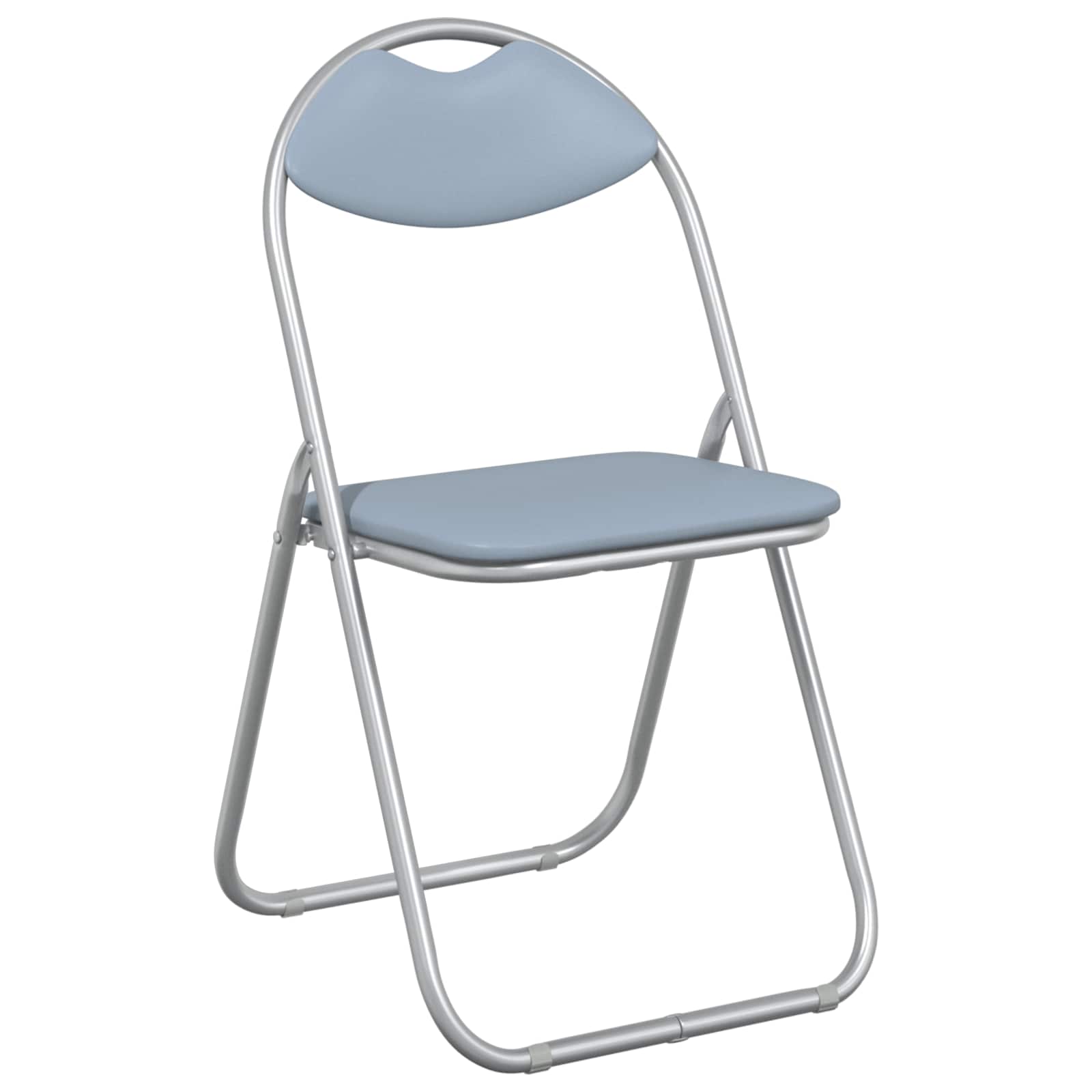 Σαλονάκι Τραπεζαρίας Αναδιπλούμενο 8 pcs Γκρι PVC ατσάλι - Pakobazaar