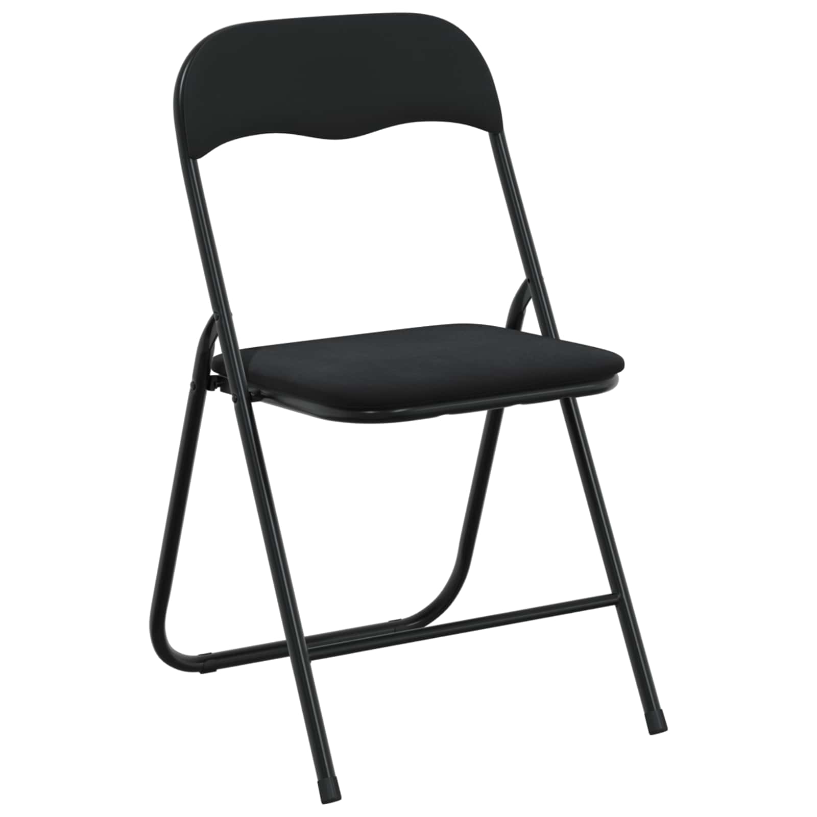Πτυσσόμενη Καρέκλα 2 pcs Μαύρο 48 x 44 x 78 εκ Βελούδο - Pakobazaar