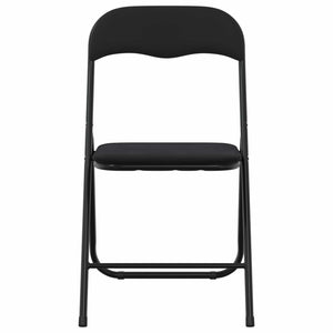 Πτυσσόμενη Καρέκλα 2 pcs Μαύρο 48 x 44 x 78 εκ Βελούδο - Pakobazaar