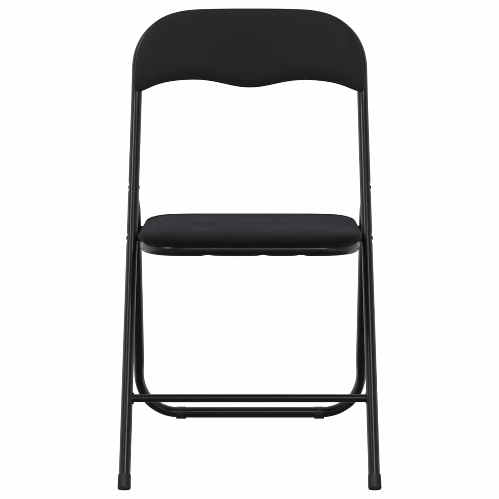 Πτυσσόμενη Καρέκλα 8 pcs Μαύρο 48 x 44 x 78 εκ Βελούδο - Pakobazaar