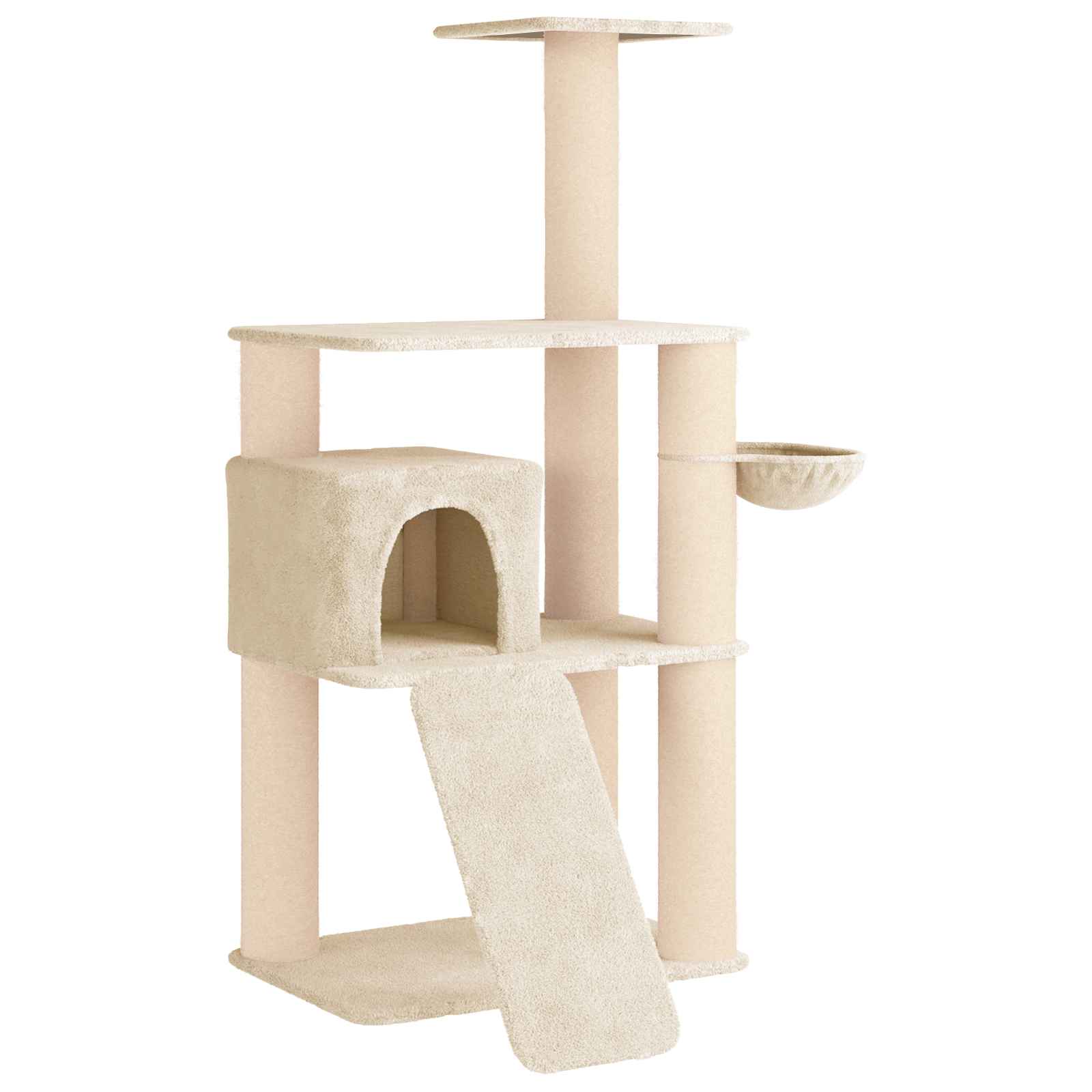 Δέντρο γάτας με στύλους ξύρας Κρεμ 173 εκ. - Pakobazaar