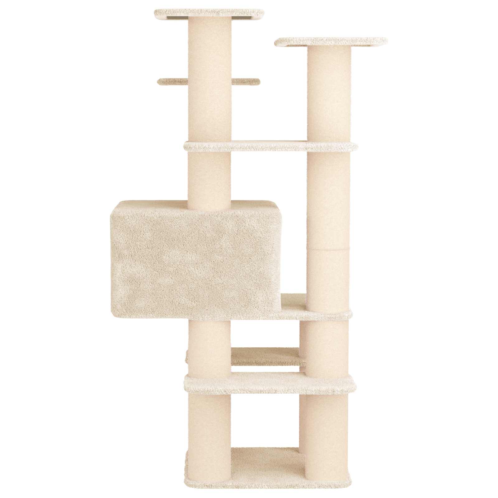 Δέντρο γάτας με στύλους ξύρας Κρεμ 161 cm - Pakobazaar