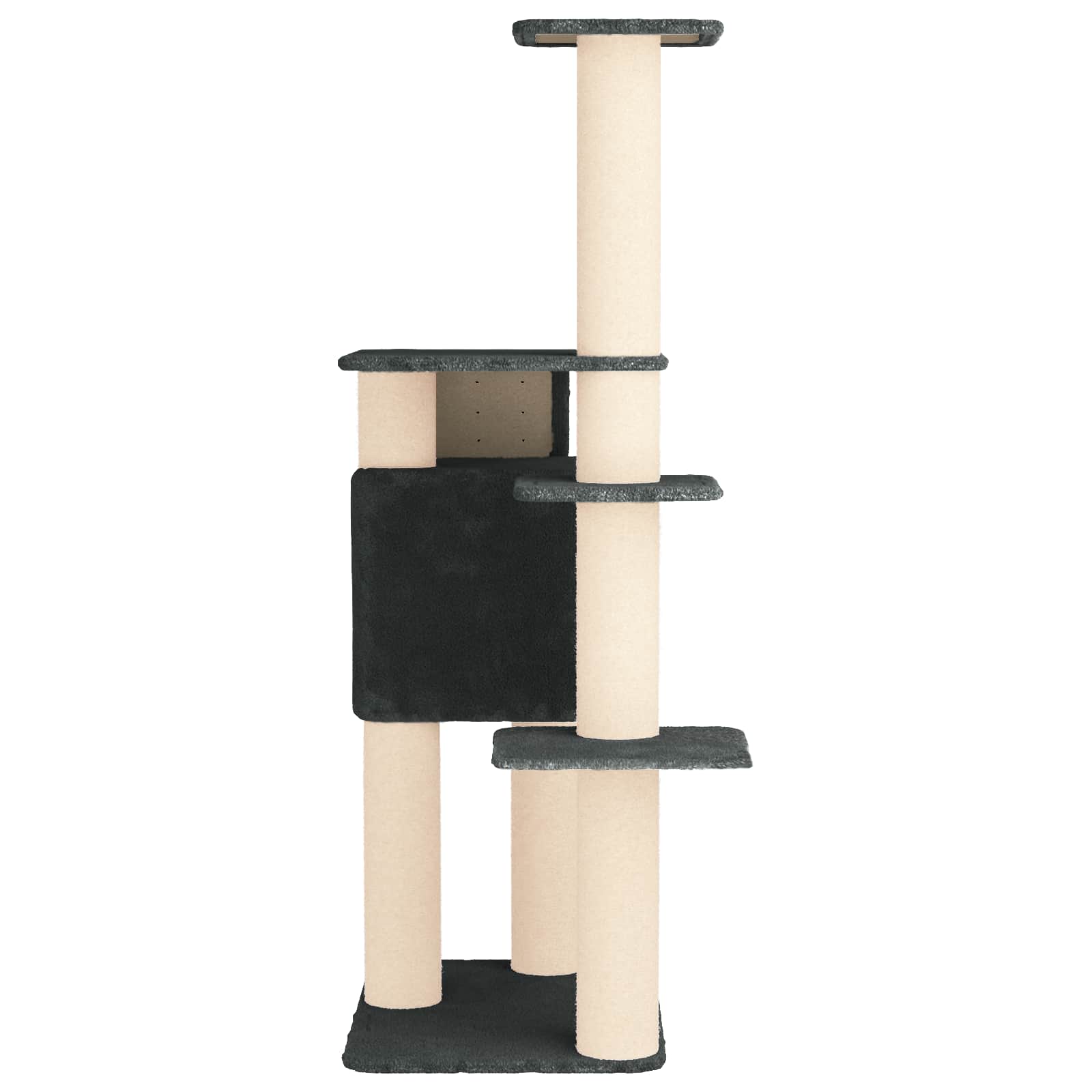 Δέντρο γάτας με στύλους ξύρας Σκούρο Γκρι 183 cm - Pakobazaar