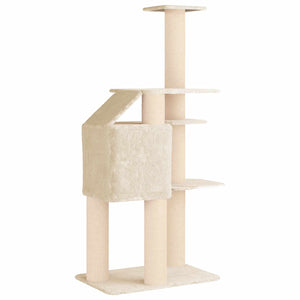Δέντρο γάτας με στύλους ξύρας Κρεμ 183 cm - Pakobazaar