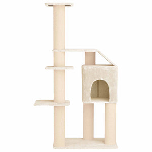 Δέντρο γάτας με στύλους ξύρας Κρεμ 183 cm - Pakobazaar