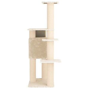 Δέντρο γάτας με στύλους ξύρας Κρεμ 183 cm - Pakobazaar