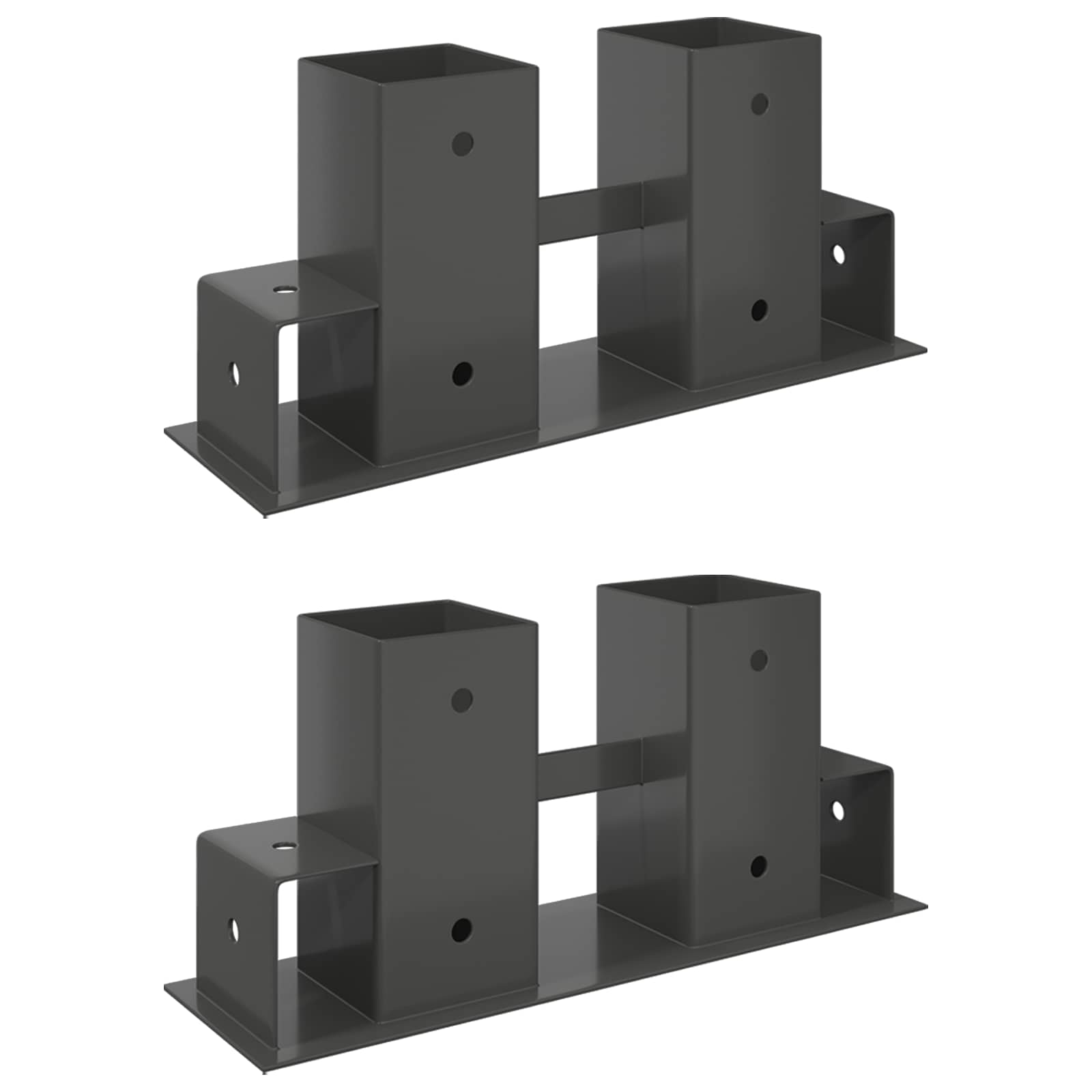 Βοήθεια Στοίβας Ξύλου 2 pcs Ανθρακί 34 x 10 x 15 εκ Ατσάλι - Pakobazaar