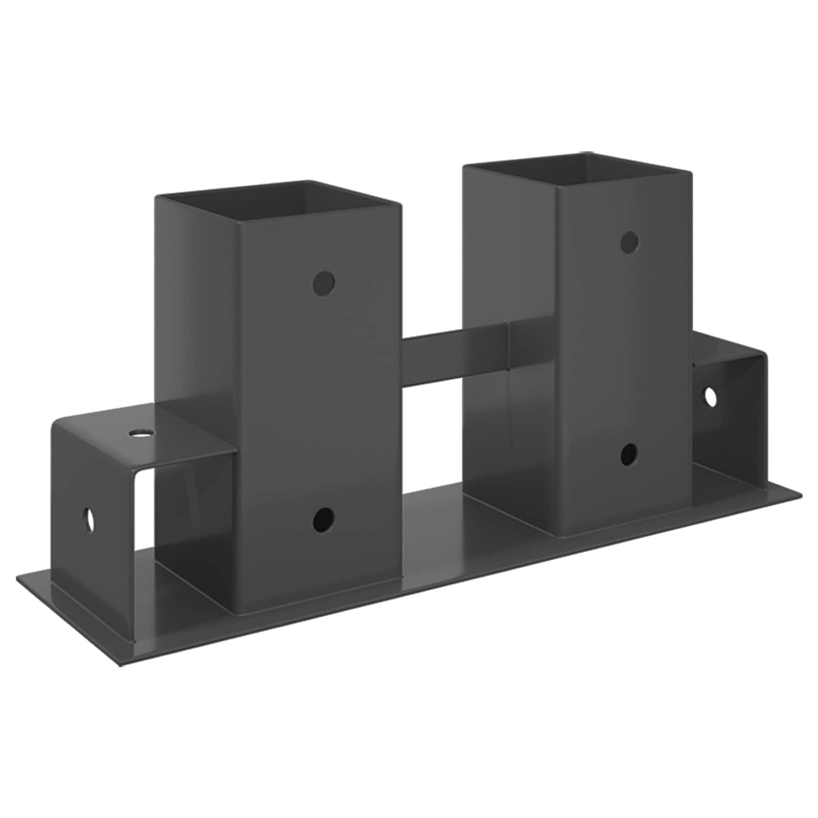 Βοήθεια Στοίβας Ξύλου 12 pcs Ανθρακί 34 x 10 x 15 εκ Ατσάλι - Pakobazaar