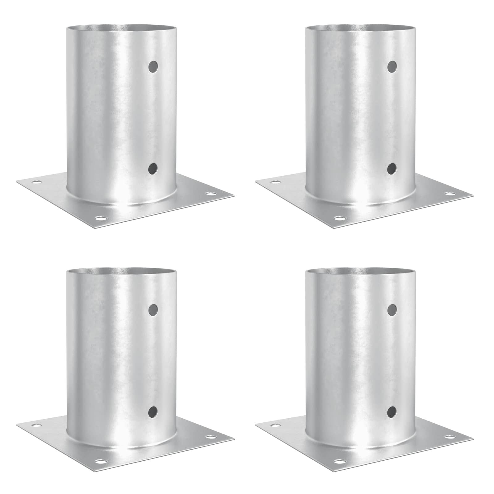 Κυκλικό Υποβρύχιο Στήριγμα 4 pcs Ασημί 15 x 15 x 15 cm Μέταλλο - Pakobazaar