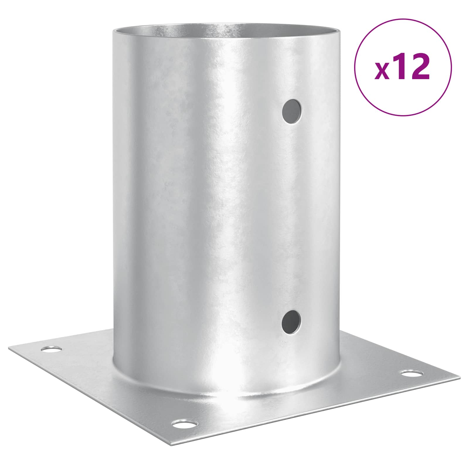 Κυκλικό Υποβρύχιο Στήριγμα 12 pcs Ασημί 15 x 15 x 15 cm Μέταλλο - Pakobazaar