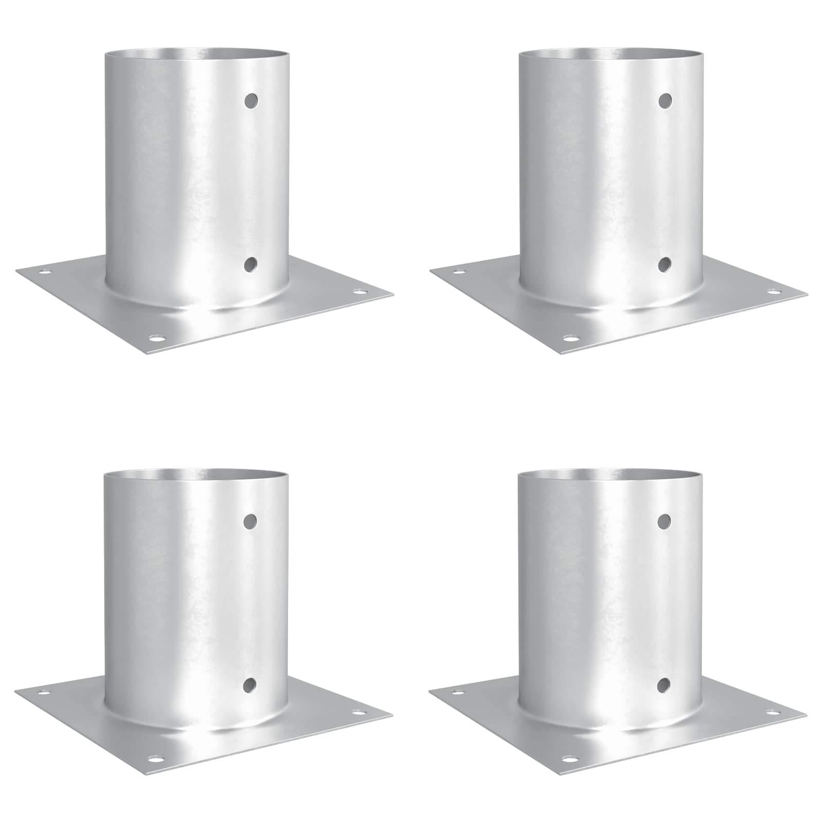 Κυκλικό Υποβρύχιο Στήριγμα 4 pcs Ασημί 18 x 18 x 15 εκ Μέταλλο - Pakobazaar