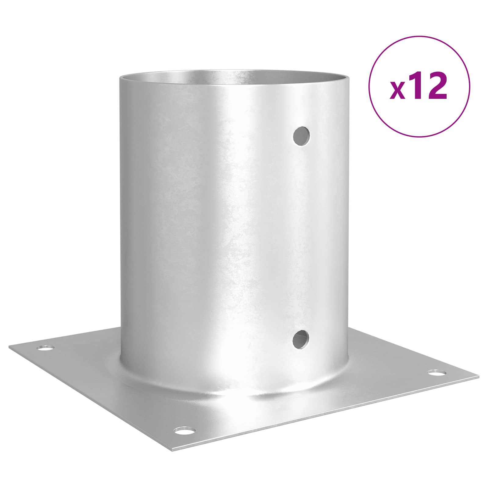Κυκλικό Υποβρύχιο Στήριγμα 12 pcs Ασημί 18 x 18 x 15 εκ Μέταλλο - Pakobazaar