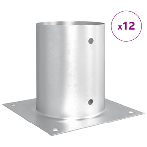 Κυκλικό Υποβρύχιο Στήριγμα 12 pcs Ασημί 18 x 18 x 15 εκ Μέταλλο - Pakobazaar