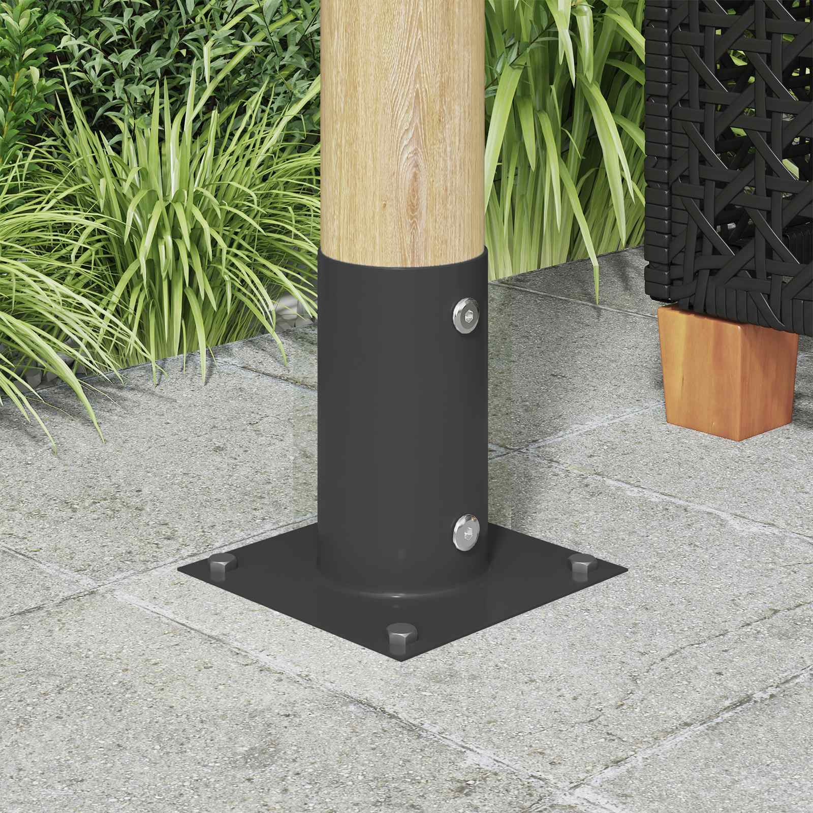 Κυκλικό Υποβρύχιο Στήριγμα 12 pcs Ανθρακί 15 x 15 x 15 cm - Pakobazaar