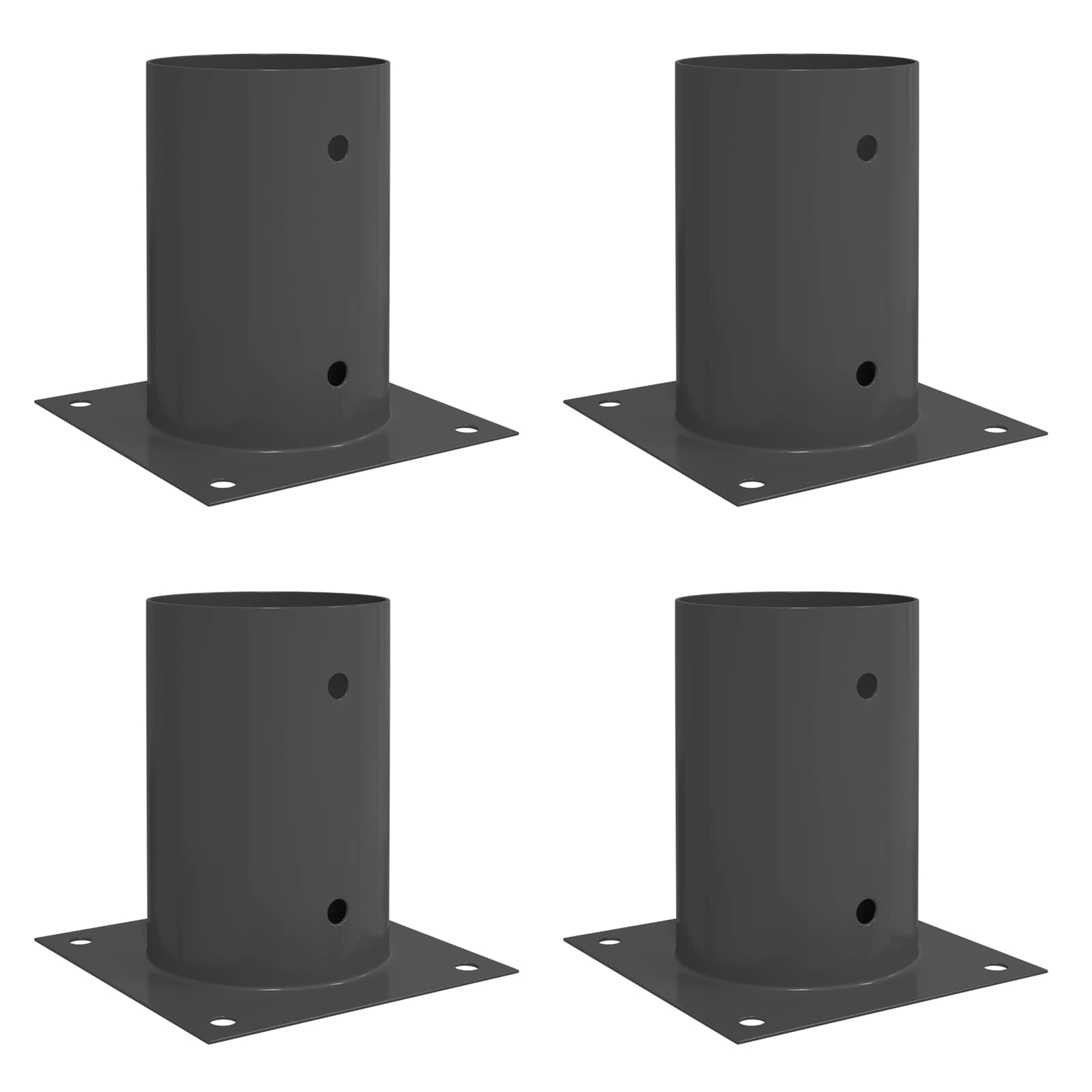 Κυκλικό Υποβρύχιο Στήριγμα 4 pcs Ανθρακί 15 x 15 x 15 cm - Pakobazaar