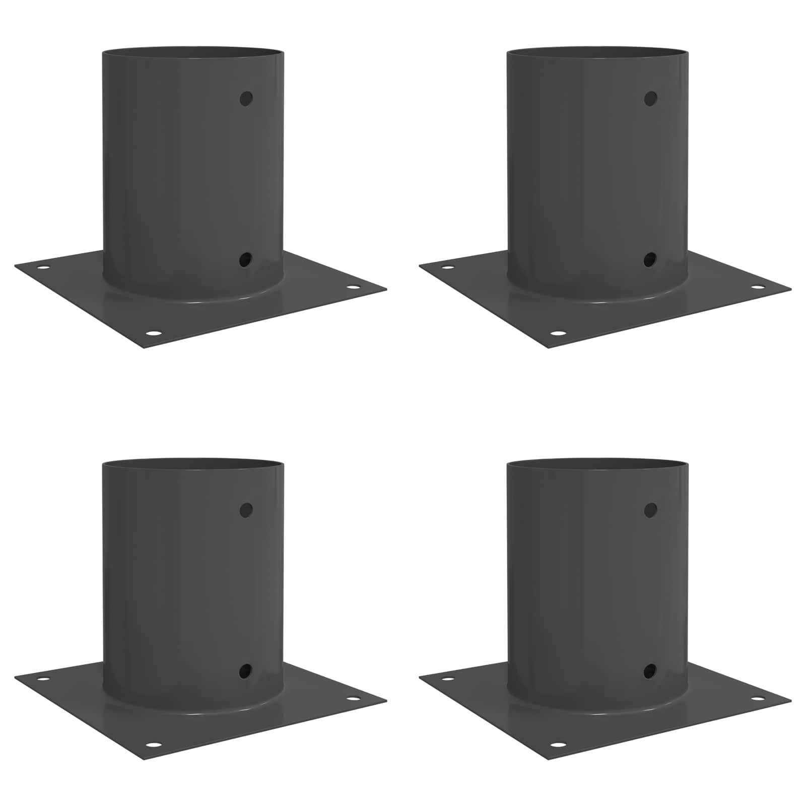 Κυκλικό Υποβρύχιο Στήριγμα 4 pcs Ανθρακί 18 x 18 x 15 εκ - Pakobazaar