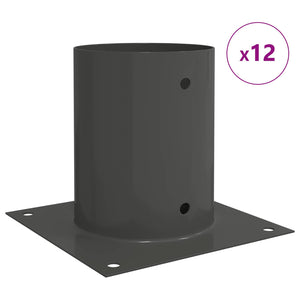 Κυκλικό Υποβρύχιο Στήριγμα 12 pcs Ανθρακί 18 x 18 x 15 εκ - Pakobazaar