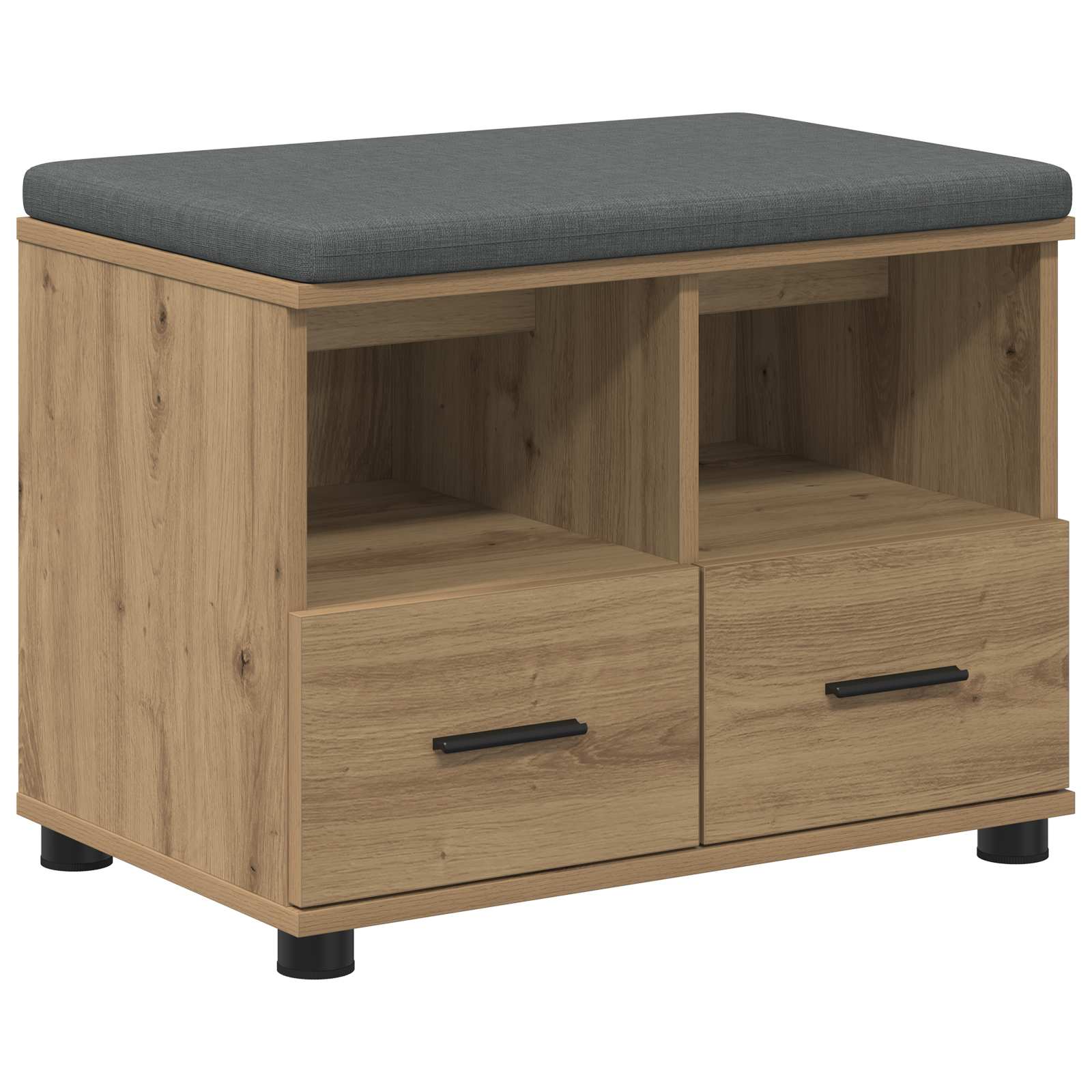 Πάγκος Παπουτσιών με Μαξιλάρι Artisan Δρυς 60 x 38 x 46 εκ