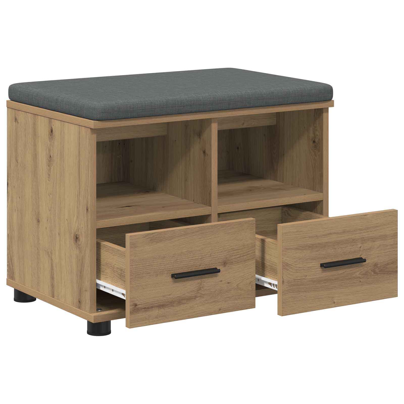 Πάγκος Παπουτσιών με Μαξιλάρι Artisan Δρυς 60 x 38 x 46 εκ