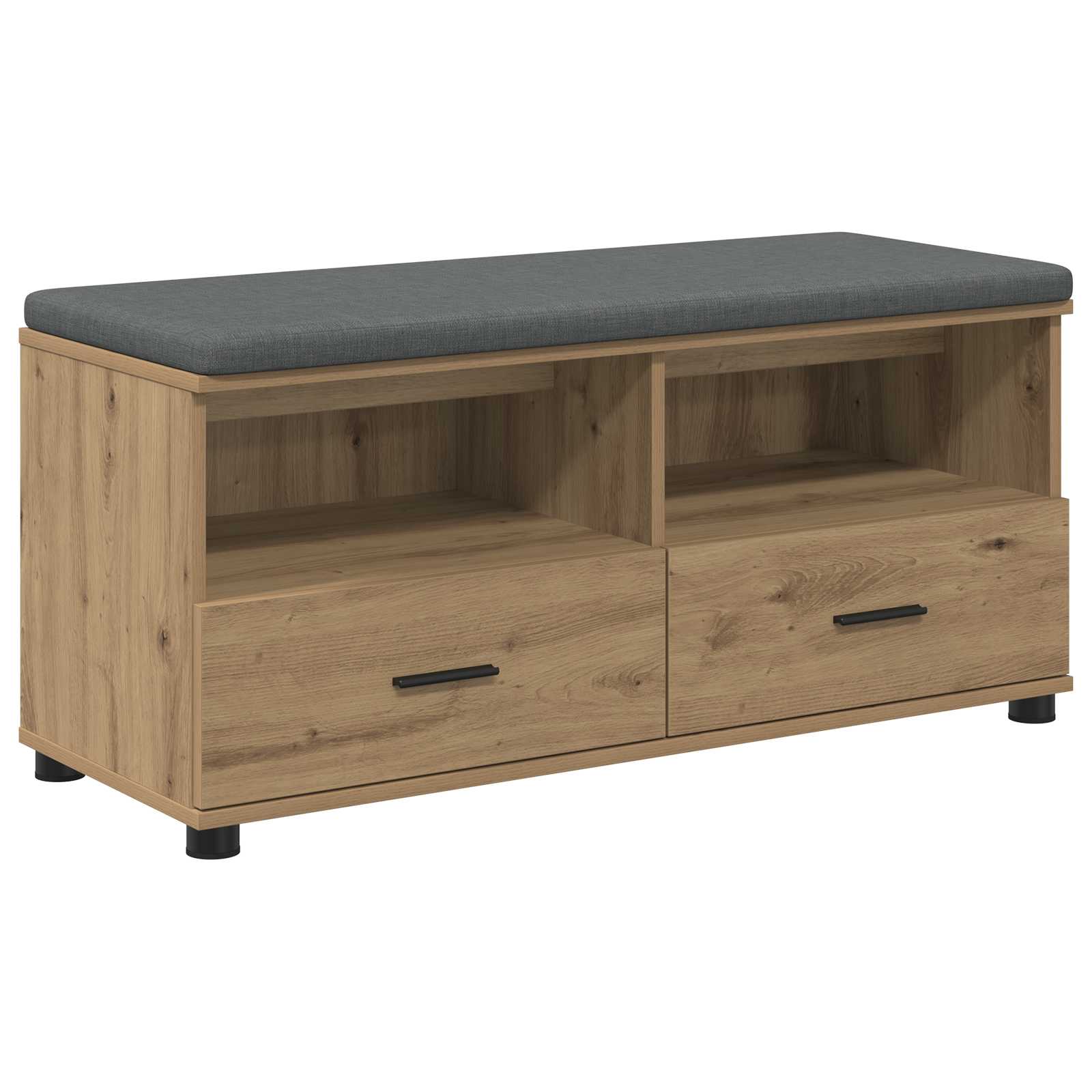 Πάγκος Παπουτσιών με Μαξιλάρι Artisan Δρυς 100 x 38 x 46 εκ - Pakobazaar
