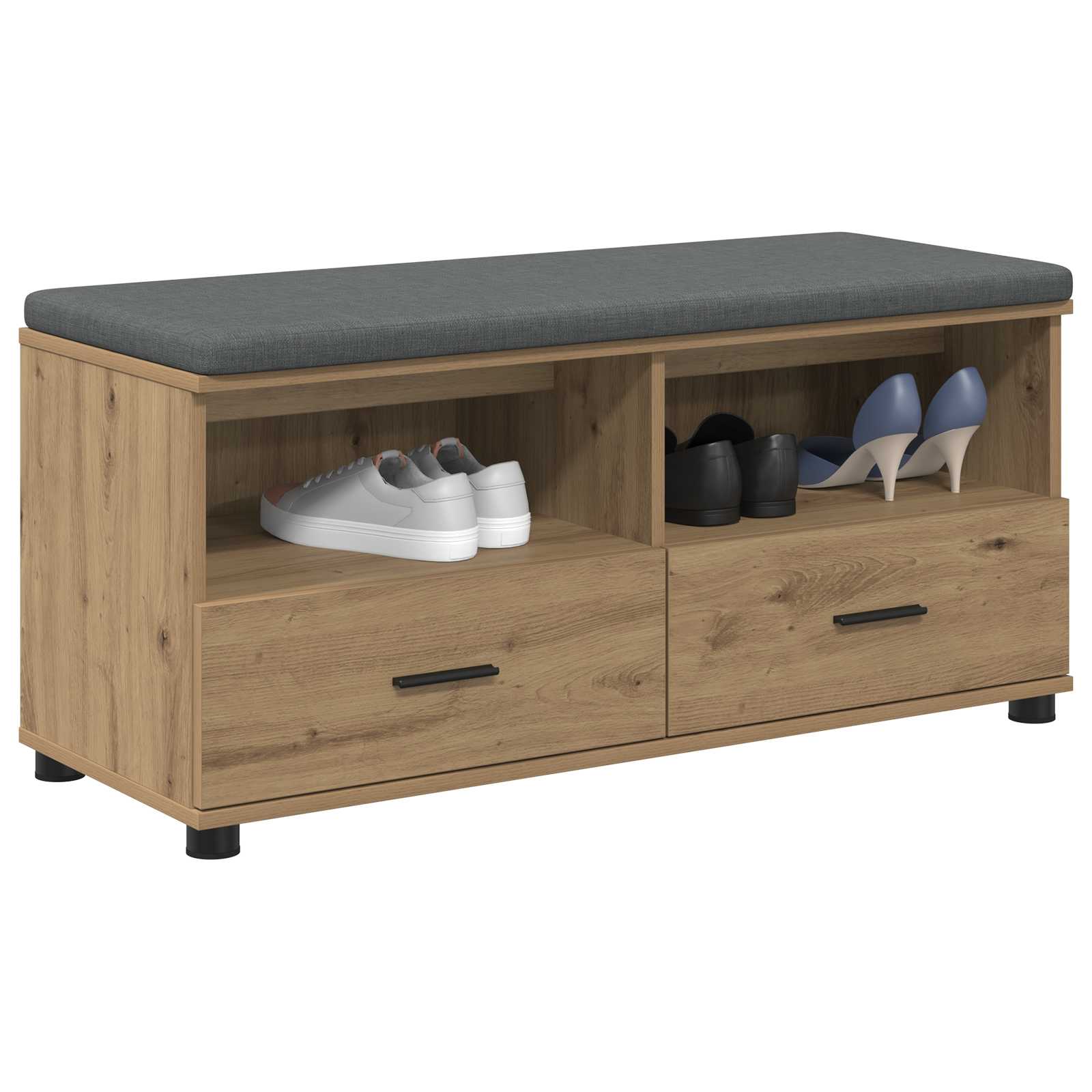 Πάγκος Παπουτσιών με Μαξιλάρι Artisan Δρυς 100 x 38 x 46 εκ - Pakobazaar
