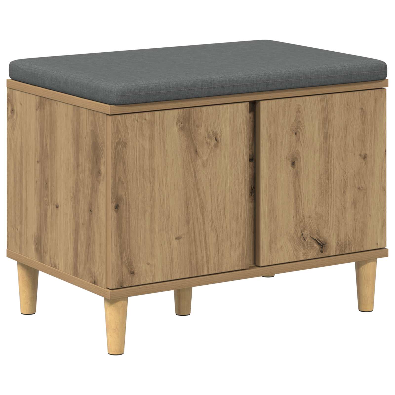 Πάγκος Παπουτσιών με Μαξιλάρι Artisan Δρυς 60 x 38 x 46 εκ - Pakobazaar