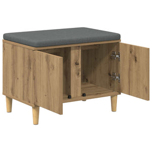 Πάγκος Παπουτσιών με Μαξιλάρι Artisan Δρυς 60 x 38 x 46 εκ - Pakobazaar